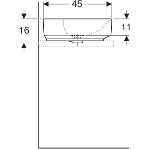 Geberit Variform Oval Çanak Lavabo Batarya Banklı 60cm 500.772.01.2 - 4