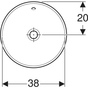 Geberit Variform Yuvarlak Tezgahüstü Lavabo 40cm 500.700.01.2 - 2