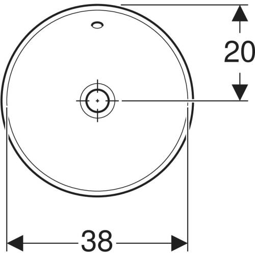 Geberit Variform Yuvarlak Tezgahüstü Lavabo 40cm 500.700.01.2 - 2