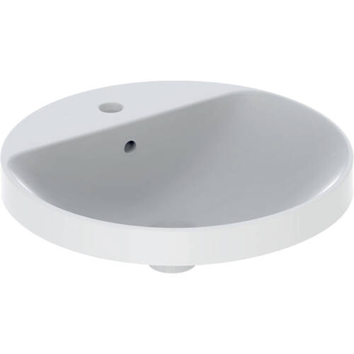 Geberit Variform Yuvarlak Tezgahüstü Lavabo Batarya Banklı 48cm 500.704.01.2 - 1