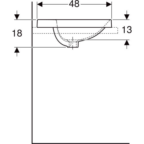 Geberit Variform Yuvarlak Tezgahüstü Lavabo Batarya Banklı 48cm 500.704.01.2 - 4