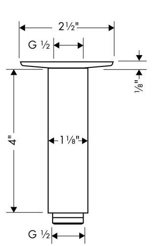 Hansgrohe 10cm Tavan Bağlantısı 27479000 - 2