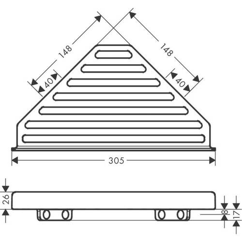 Hansgrohe AddStoris Köşe Süngerlik Mat Bronz 41741140 - 4