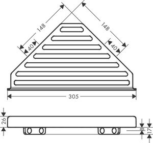 Hansgrohe AddStoris Köşe Süngerlik 41741000 - 3