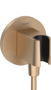 Hansgrohe FixFit S Yuvarlak Duş askılı çıkış dirseği Mat Bronz 26888140 - 1