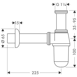 Hansgrohe Hazneli Lavabo Sifonu 52053000 - 2