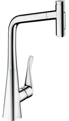 Hansgrohe Metris M71 Eviye Bataryası Çekilebilir Gaga 2 Akışlı ,sBox 73816000 - 1