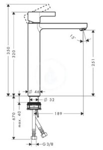 Hansgrohe Metris S Çanak Lavabo Bataryası 31023000 - 2