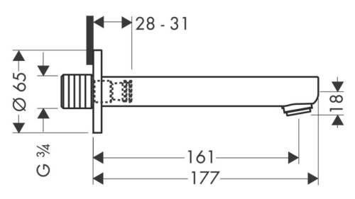 Hansgrohe Metris S Küvet Gagası 14420000 - 2