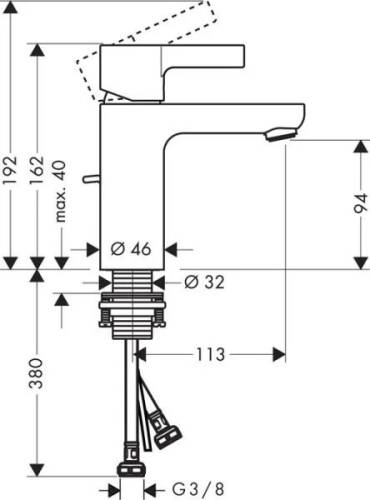 Hansgrohe Metris S Logis Lavabo Bataryası Kumandalı 31060000 - 2