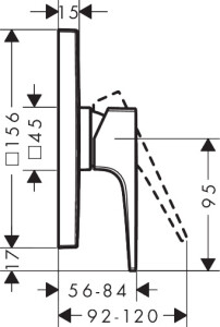 Hansgrohe Metropol Ankastre Duş Bataryası 32565000 - 2