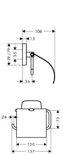 Hansgrohe PuraVida Tuvalet Kağıtlığı 41508000 - 2