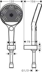 Hansgrohe Rainfinity Askılı Duş Seti 3jet 125cm hortumla birlikte 26852000 - 2