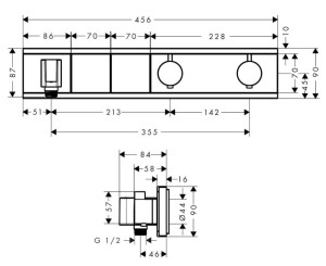 Hansgrohe RainSelect Termostatik Ankastre Banyo Bataryası 2 Çıkış 15355000 - 2