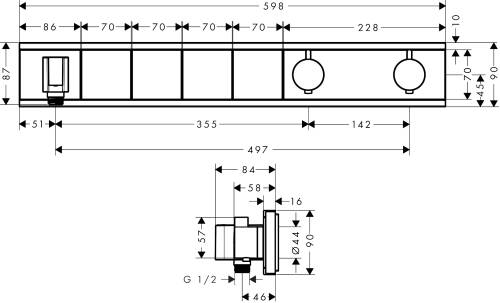 Hansgrohe RainSelect Termostatik Ankastre Banyo Bataryası 4 Çıkış 15357000 - 2