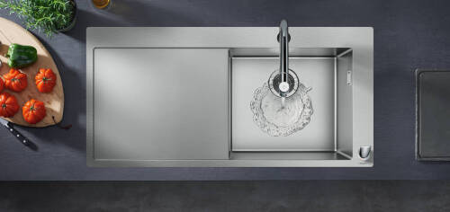 Hansgrohe S717-F450 Tezgahüstü Eviye 450 Sol Damlalıklı Paslanmaz Çelik 43307800 - 2