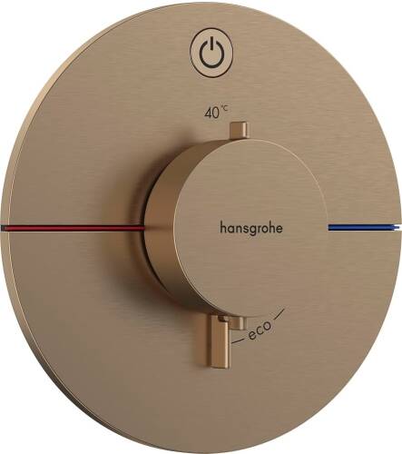 Hansgrohe ShowerSelect Comfort S Termostatik Ankastre Batarya 1 Çıkış Mat Bronz 15553140 - 1