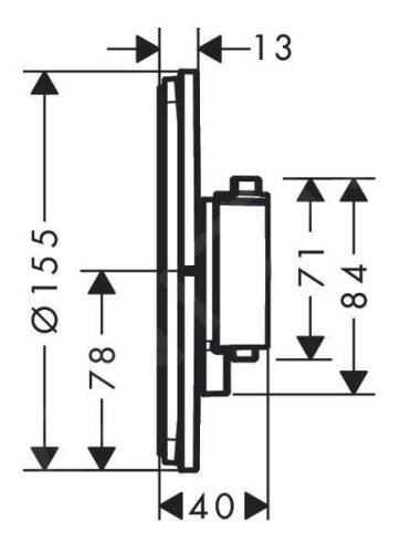 Hansgrohe ShowerSelect Comfort S Termostatik Ankastre Batarya 1 Çıkış Mat Bronz 15553140 - 3