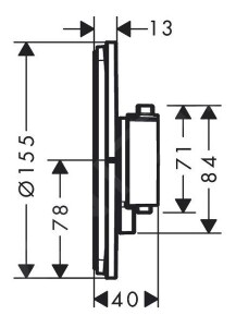 Hansgrohe ShowerSelect Comfort S Termostatik Ankastre Batarya 1 Çıkış Mat Siyah 15553670 - 3