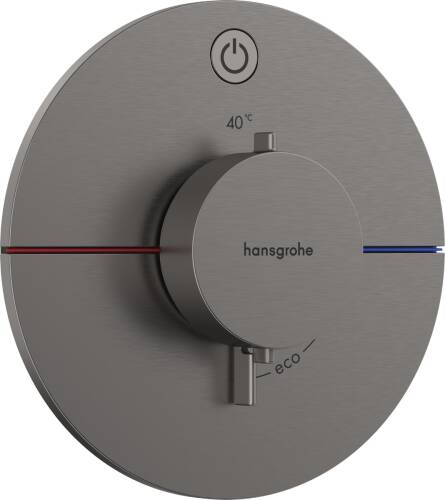 Hansgrohe ShowerSelect Comfort S Termostatik Ankastre Batarya 1 Çıkış Mat SiyahKrom 15553340 - 1