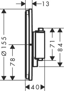 Hansgrohe ShowerSelect Comfort S Termostatik Ankastre Batarya 2 Çıkış 15554000 - 3