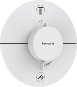 Hansgrohe ShowerSelect Comfort S Termostatik Ankastre Batarya 2 Çıkış Mat Beyaz 15554700 - 1