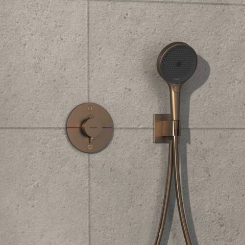 Hansgrohe ShowerSelect Comfort S Termostatik Ankastre Batarya 2 Çıkış Mat Bronz 15554140 - 2