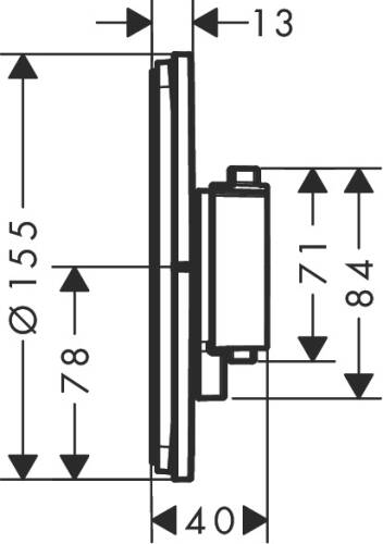 Hansgrohe ShowerSelect Comfort S Termostatik Ankastre Batarya 2 Çıkış Mat Bronz 15554140 - 3