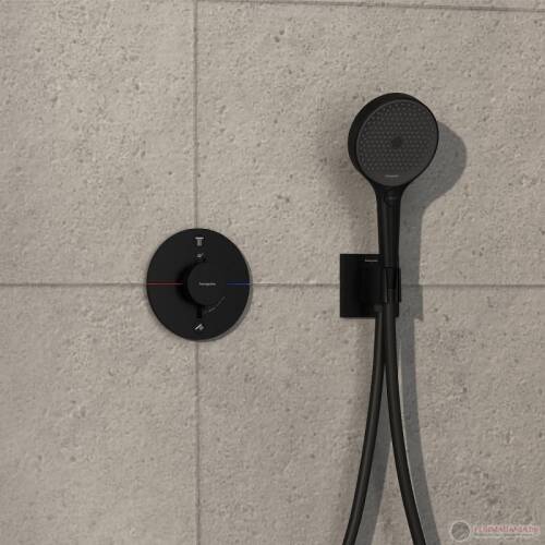 Hansgrohe ShowerSelect Comfort S Termostatik Ankastre Batarya 2 Çıkış Mat Siyah 15554670 - 2