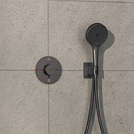 Hansgrohe ShowerSelect Comfort S Termostatik Ankastre Batarya 2 Çıkış Mat SiyahKrom 15554340 - 2