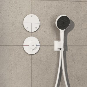 Hansgrohe ShowerSelect Comfort S Termostatik Ankastre Batarya 3 Çıkış Mat Beyaz 15558700 - 2