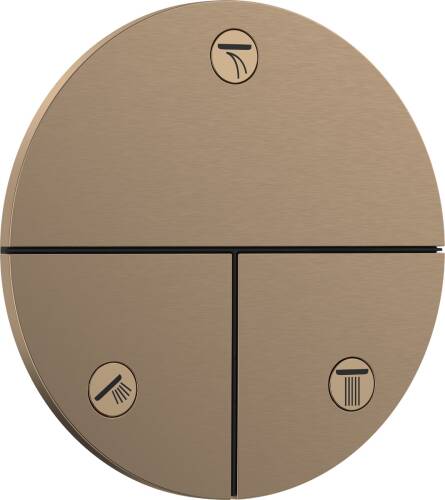 Hansgrohe ShowerSelect Comfort S Termostatik Ankastre Batarya 3 Çıkış Mat Bronz 15558140 - 1