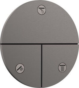 Hansgrohe ShowerSelect Comfort S Termostatik Ankastre Batarya 3 Çıkış Mat SiyahKrom 15558340 