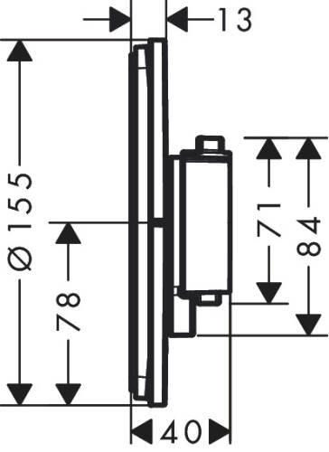 Hansgrohe ShowerSelect Comfort S Termostatik Ankastre Batarya İlave 1 Çıkış 15562000 - 3