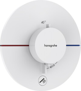 Hansgrohe ShowerSelect Comfort S Termostatik Ankastre Batarya İlave 1 Çıkış Mat Beyaz 15562700 - 1