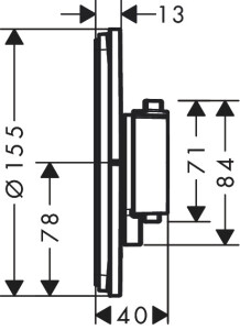 Hansgrohe ShowerSelect Comfort S Termostatik Ankastre Batarya İlave 1 Çıkış Mat Beyaz 15562700 - 3