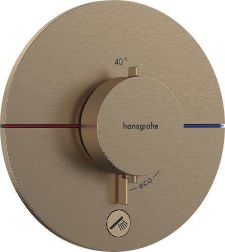 Hansgrohe ShowerSelect Comfort S Termostatik Ankastre Batarya İlave 1 Çıkış Mat Bronz 15562140 - 1