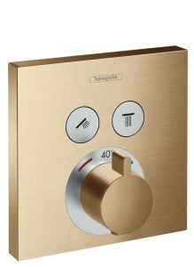 Hansgrohe ShowerSelect Termostatik Ankastre Banyo Bataryası 2 Çıkış Mat Bronz 15763140 