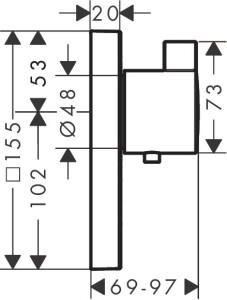 Hansgrohe ShowerSelect Termostatik Ankastre Batarya İlave 1 Çıkış 15761000 - 2