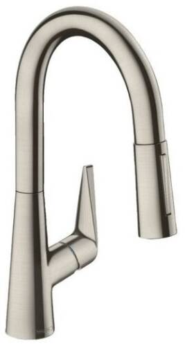 Hansgrohe Talis M51 Eviye Bataryası Çekilebilir Gaga 2 Akışlı Paslanmaz Çelik 72815800 - 1