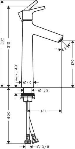 Hansgrohe Talis S Talis S Çanak Lavabo Bataryası 72032000 - 2