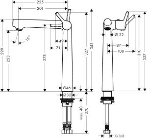 Hansgrohe Talis S Talis S Çanak Lavabo Bataryası 72116000 - 2