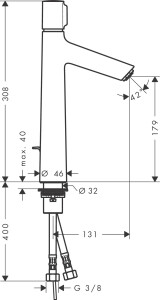 Hansgrohe Talis Select S Çanak Lavabo Bataryası 190 Kumandalı 72044000 - 3