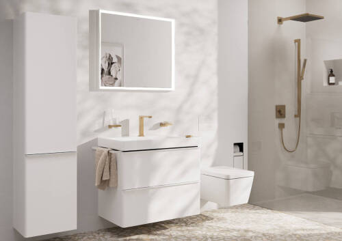 Hansgrohe Tecturis E 2-Delikli Lavabo Bataryası 150 CoolStart EcoSmart+ Mat Bronz 73053140 - 2