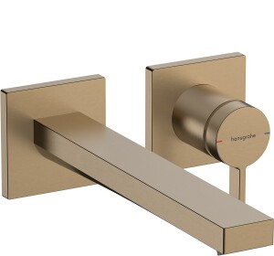 Hansgrohe Tecturis E Ankastre Lavabo Bataryası EcoSmart+ 22,5cm Gaga Mat Bronz 73051140 - 1