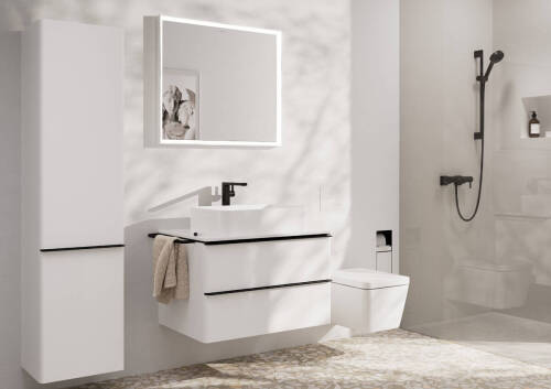 Hansgrohe Tecturis E Çanak Lavabo Bataryası 240 Fine CoolStart EcoSmart+ Bas-Aç Gider Setli Mat Siyah 73070670 - 2