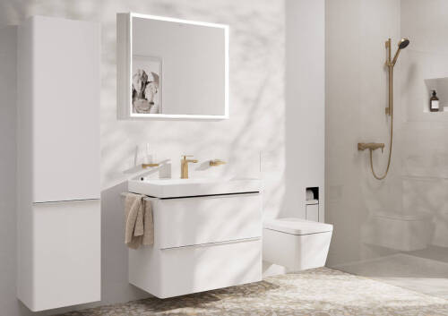 Hansgrohe Tecturis E Lavabo Bataryası 110 EcoSmart+ Kumandalı Mat Bronz 73010140 - 2