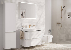 Hansgrohe Tecturis E Lavabo Bataryası 110 EcoSmart+ Mat Bronz 73011140 - 2