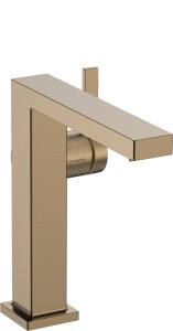 Hansgrohe Tecturis E Lavabo bataryası 150 Fine CoolStart EcoSmart+ Bas-Aç Gider Setli Mat Bronz 73040140 - 1