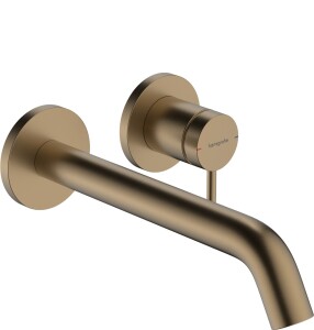 Hansgrohe Tecturis S Ankastre Lavabo Bataryası EcoSmart+ 22,5cm Gaga Mat Bronz 73351140 - 1